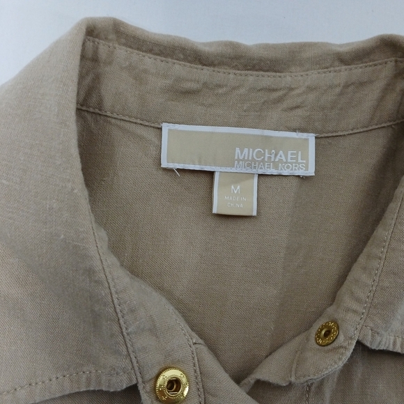 Micheal Kors Linen/ Cotton Wide Leg Jumpsuit. Size M - Picture 6 of 13